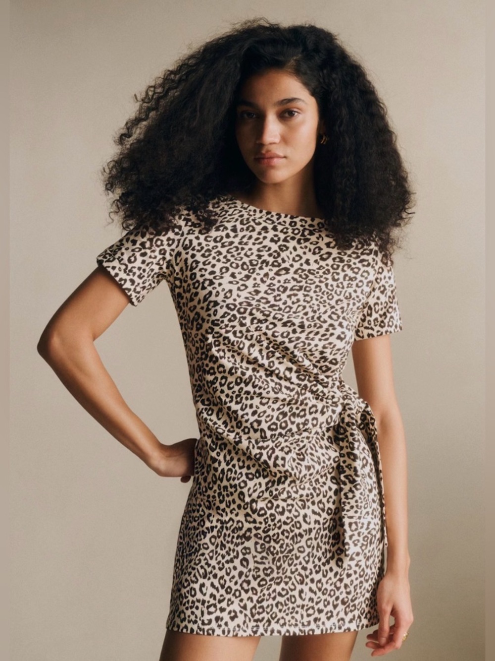 PIPPA SHORT DRESS in Leopard XXL / 12